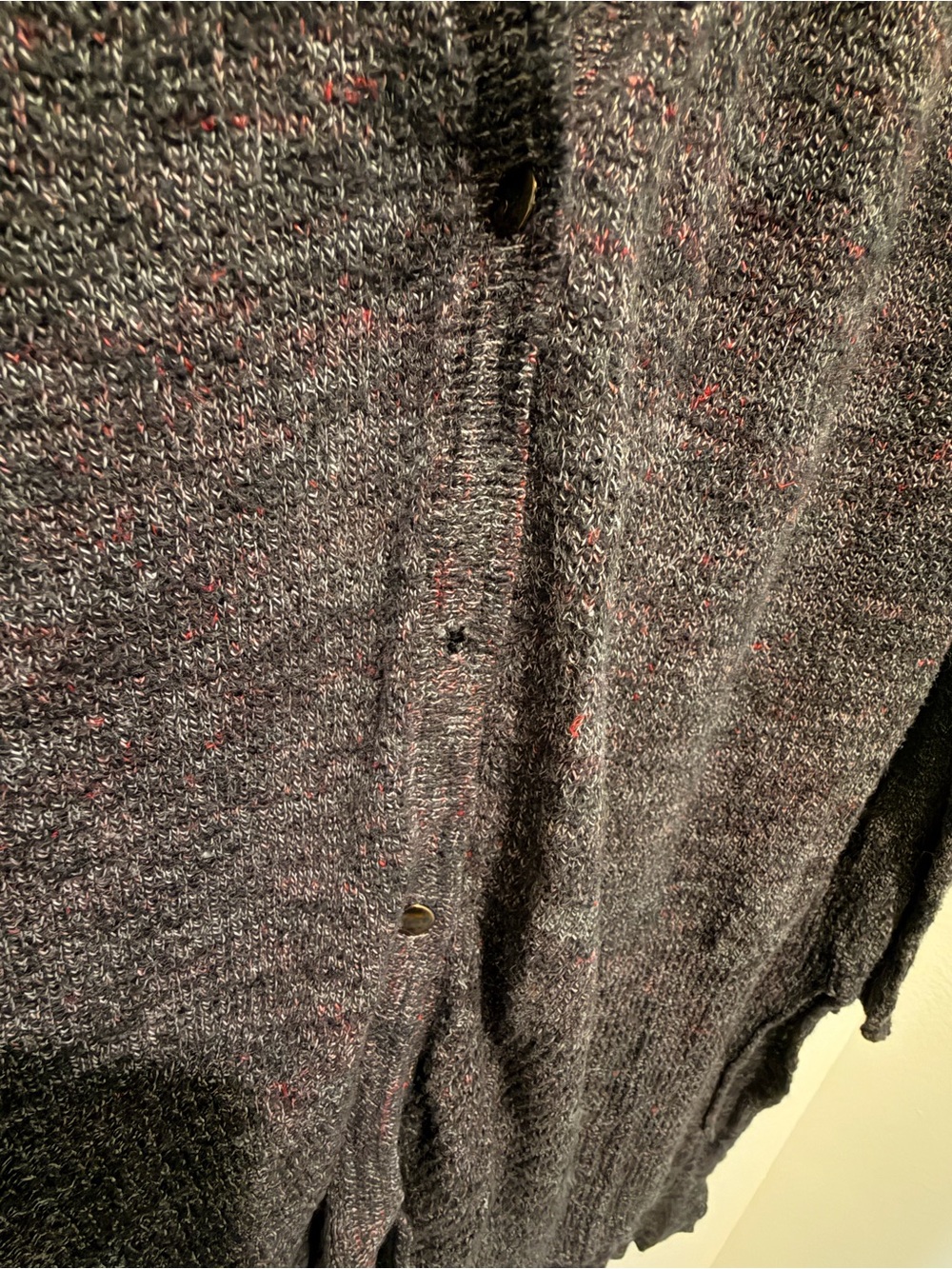 Free People Cozy V-Neck Longline Women's Cardigan Sweater - Charcoal - Picture 4 of 4